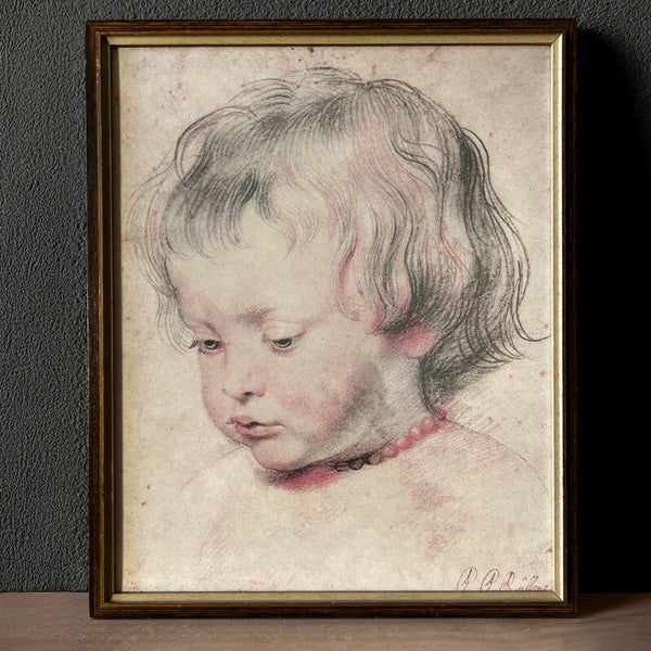 Prent van jongetje door Peter Jan Rubens ' (jaren ’80)
