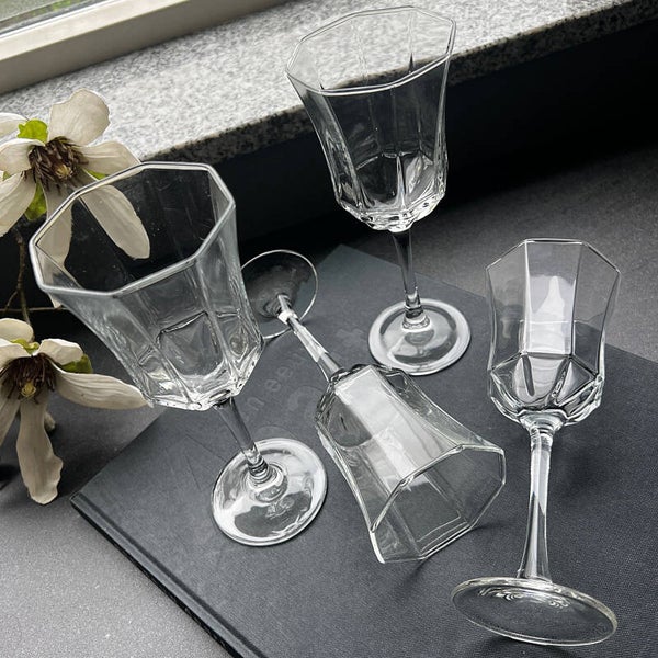 Luminarc Octime wijnglazen uit Frankrijk 4x (jaren 70/80)