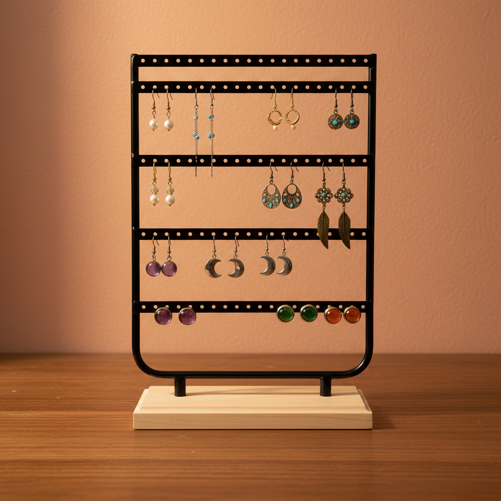 Janse® Sieradenrek met houten standaard