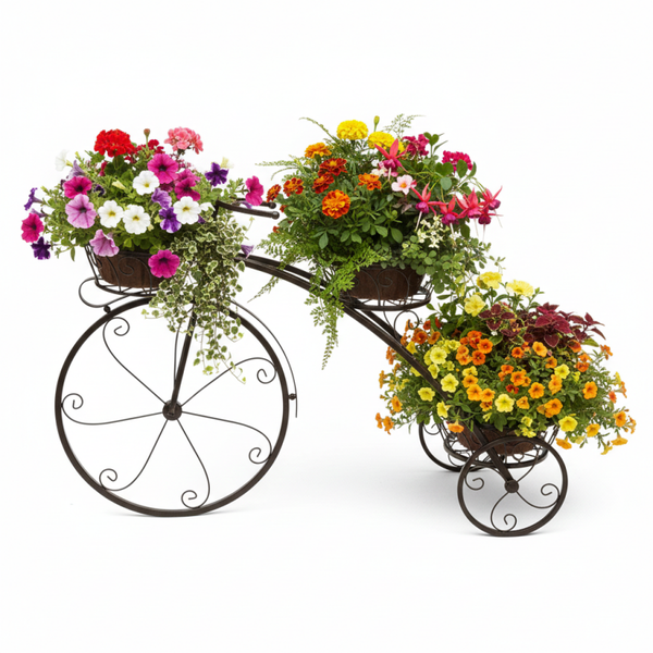 Janse® Bloempothouder fiets met 3 lagen