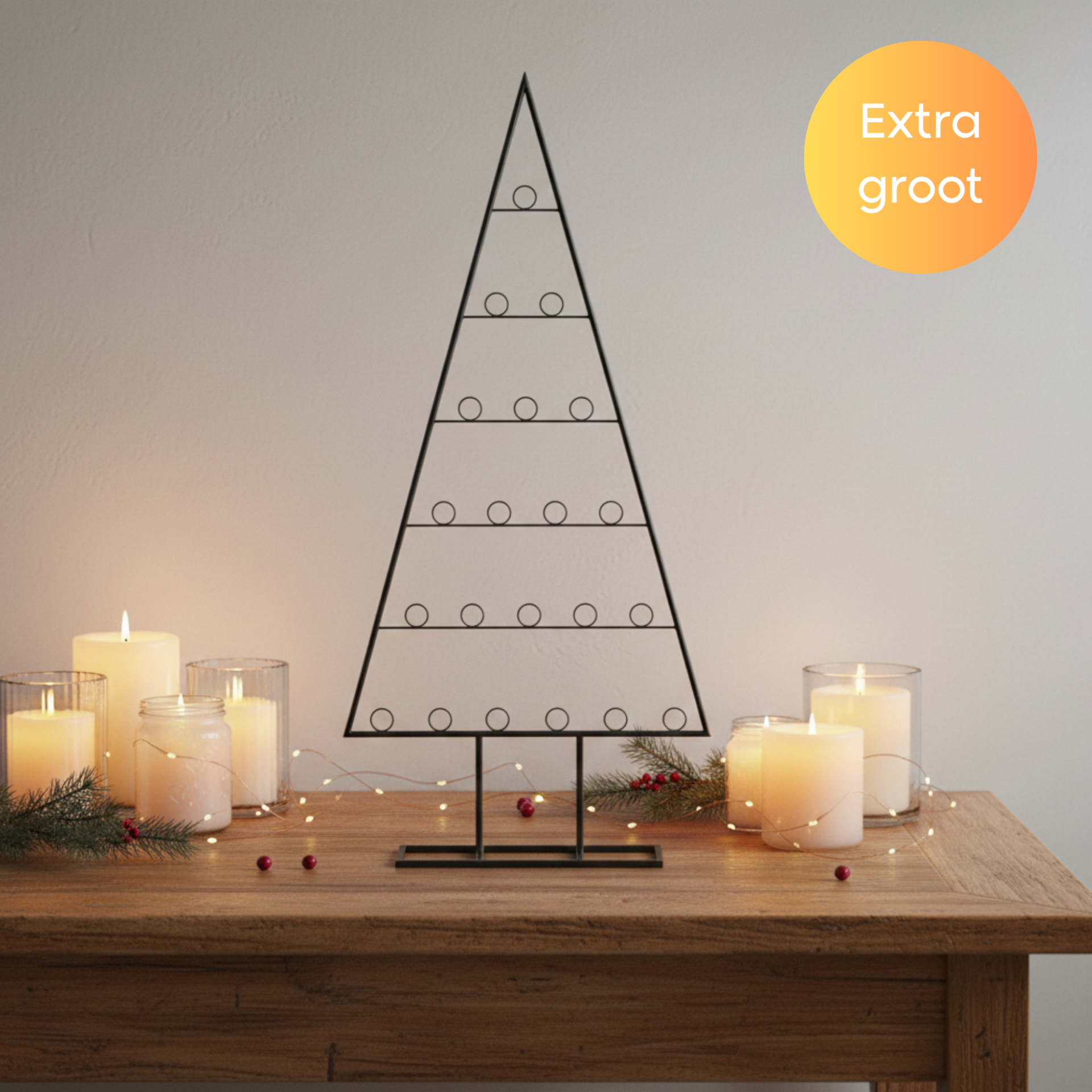 Janse® Metalen Kerstboom XL voor kerstkaarten