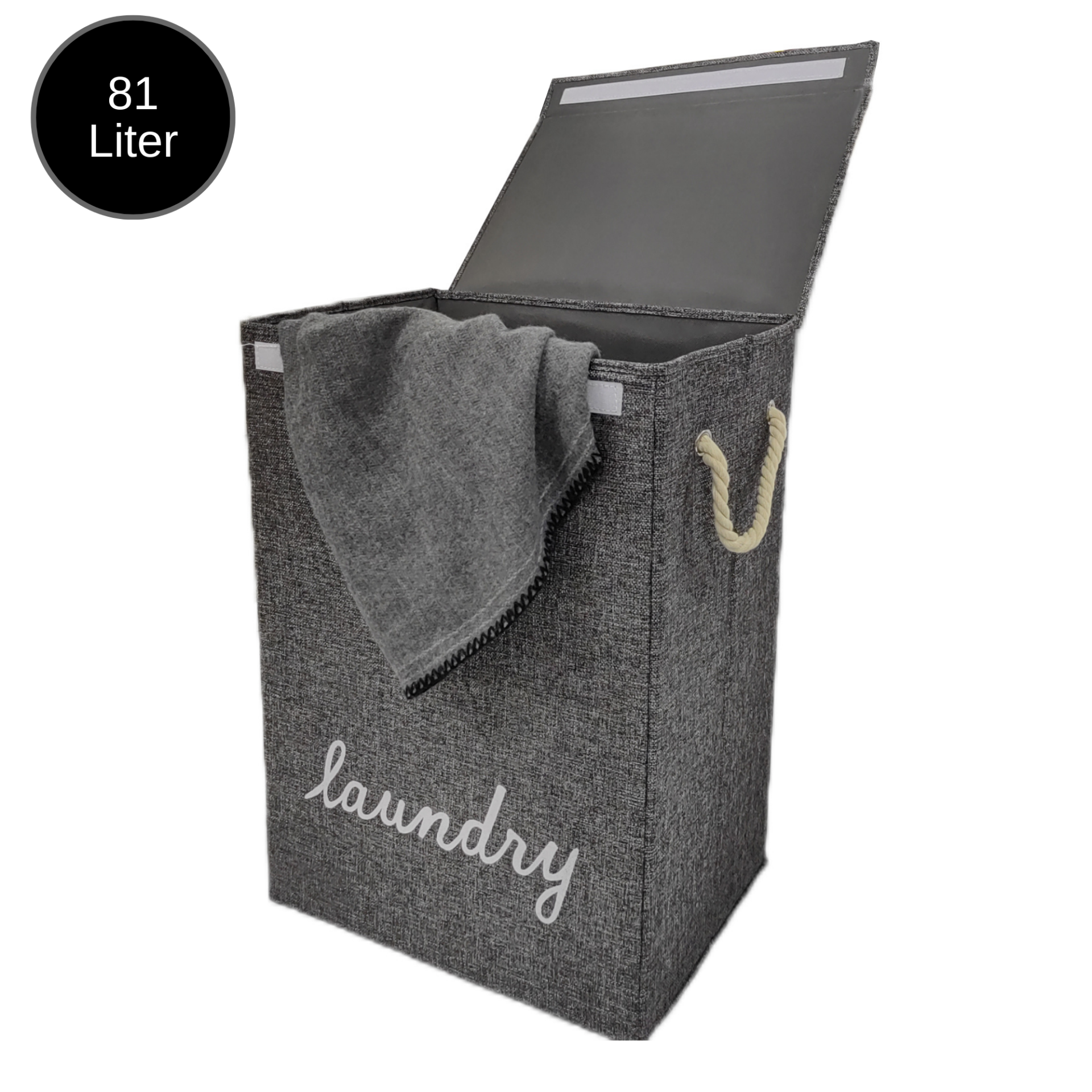 Janse® Wasmand grijs met wit