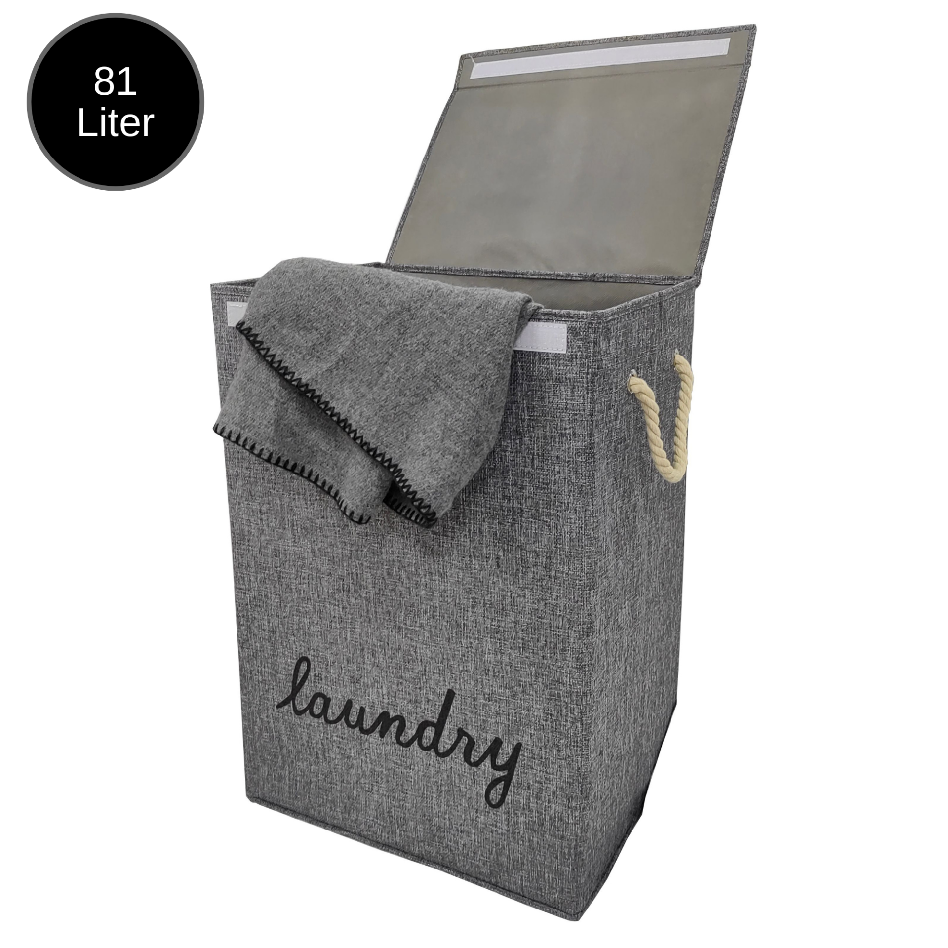 Janse® Wasmand grijs met zwart