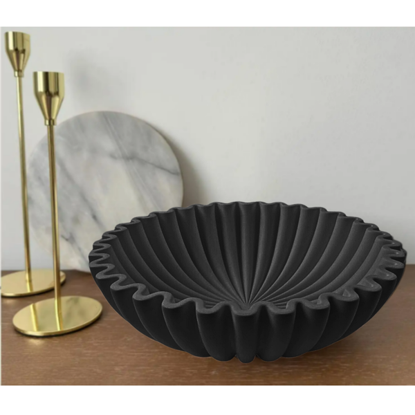 Janse® Luxe ronde fruitschaal zwart