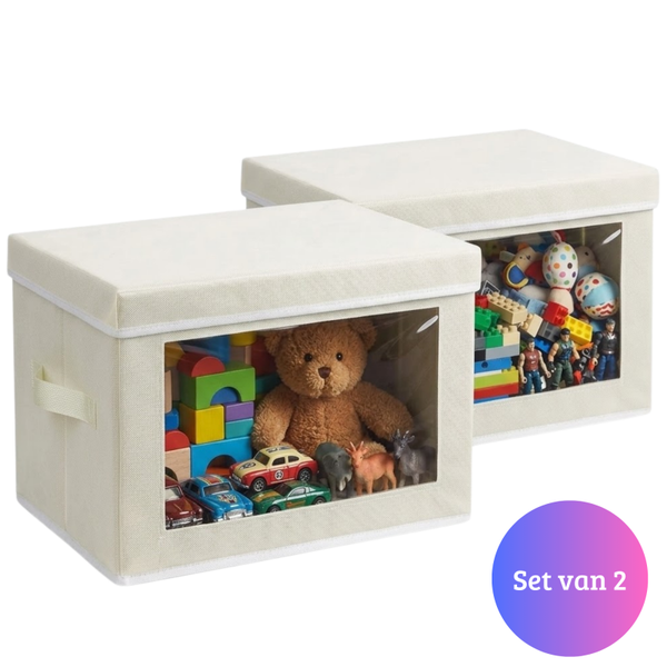 Janse® Opbergboxen met kijkraam set van 2
