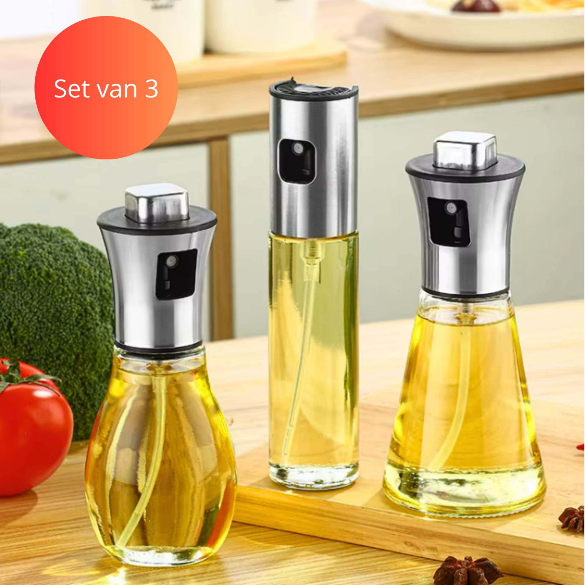 Janse®Olie dispenser spray set van 3