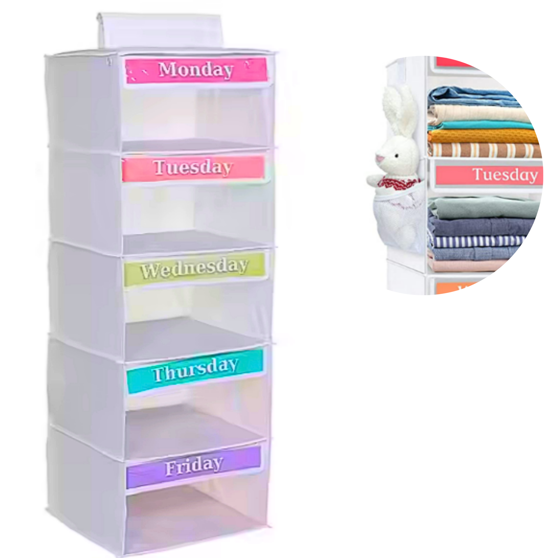 Janse® Kleding week organizer wit