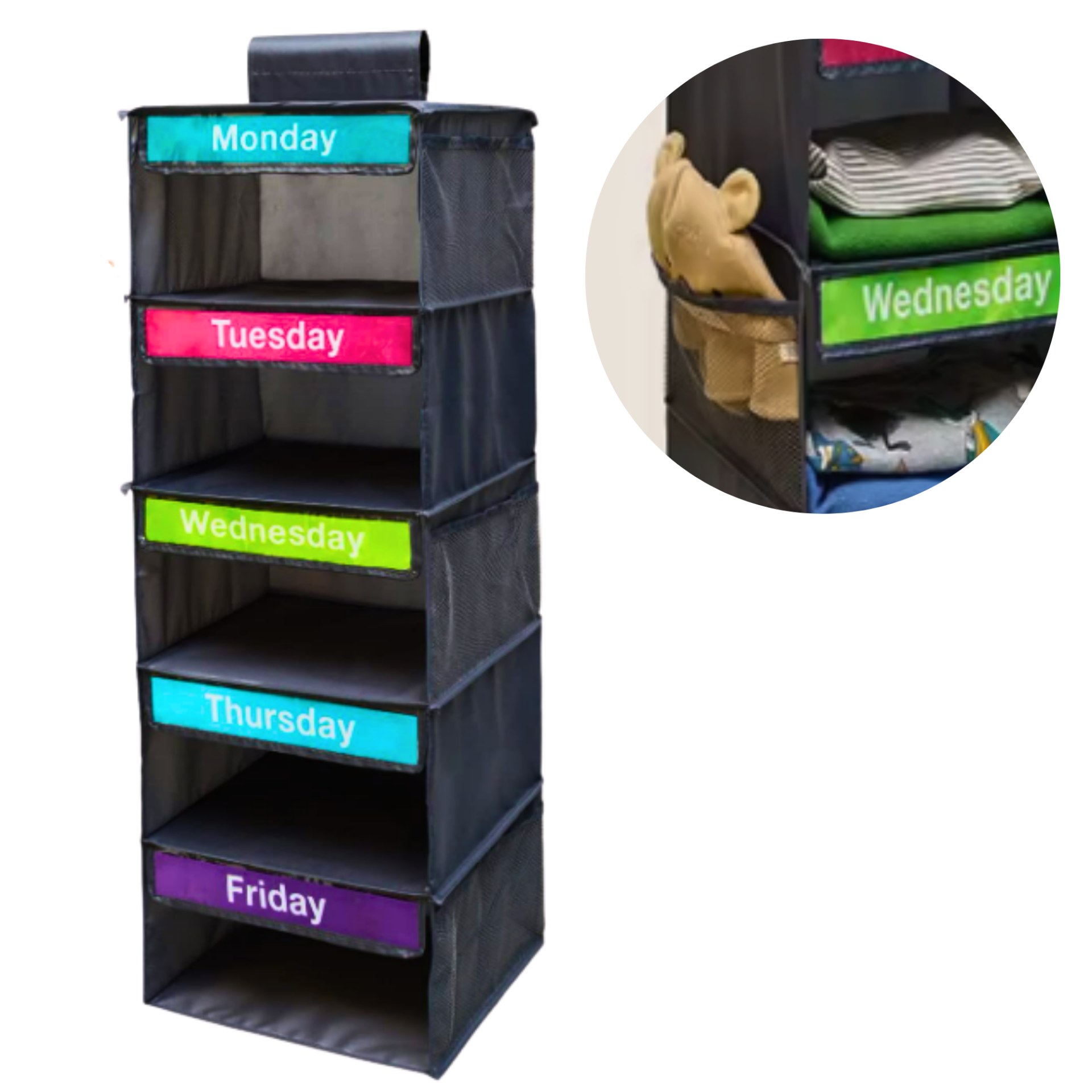 Janse® Kleding week organizer zwart