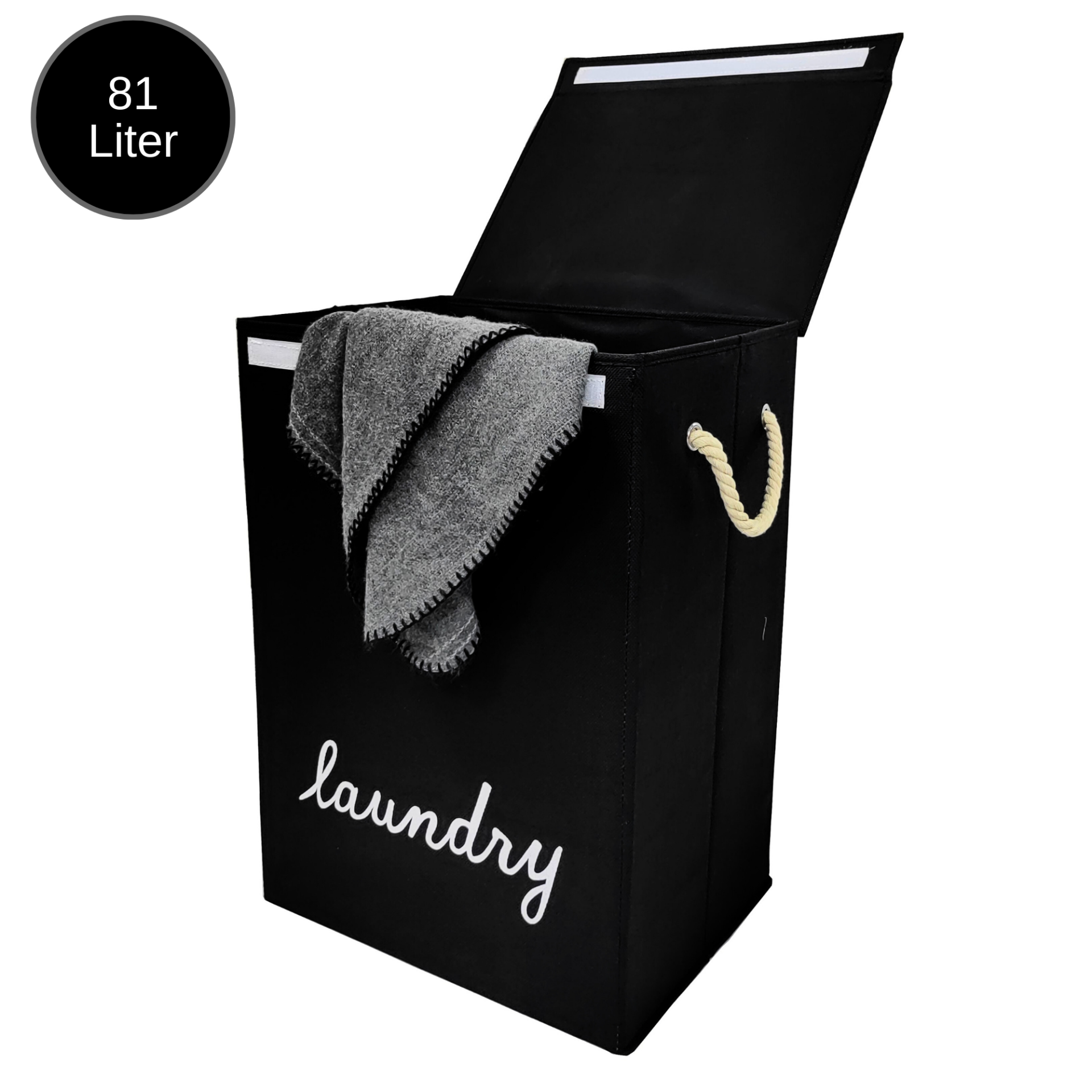 Janse® Wasmand zwart met wit