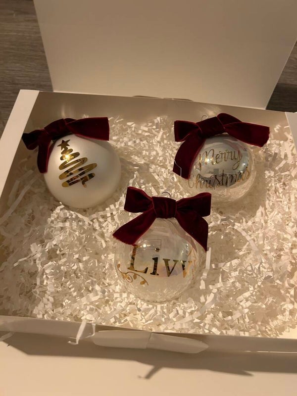 Gepersonaliseerde Kerstballen set