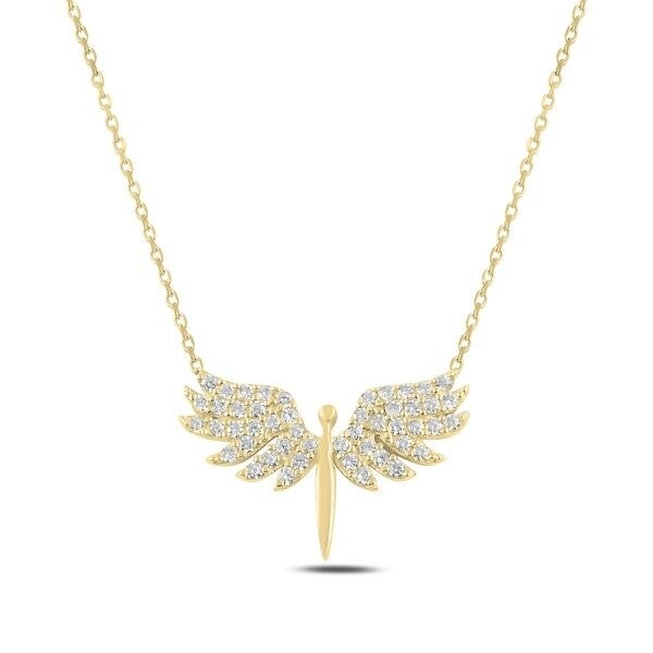 Angel Zirkonia Ketting Sterling Silver Goldplated