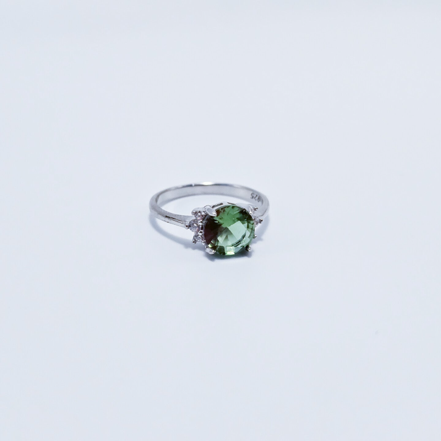 Multi Color Ring Diamond Cut S925 Zilver