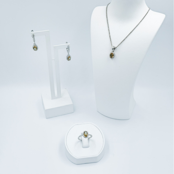 Multi Color 3 delige set S925 zilver Ovaal (klein)