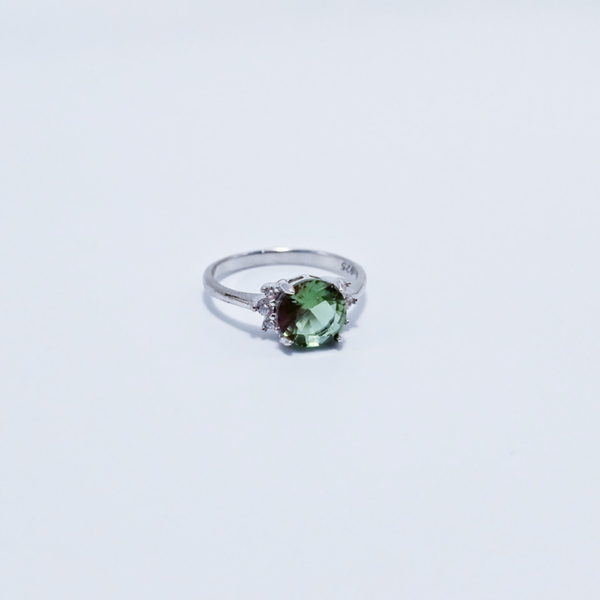 Multi Color Ring Diamond Cut S925 Zilver