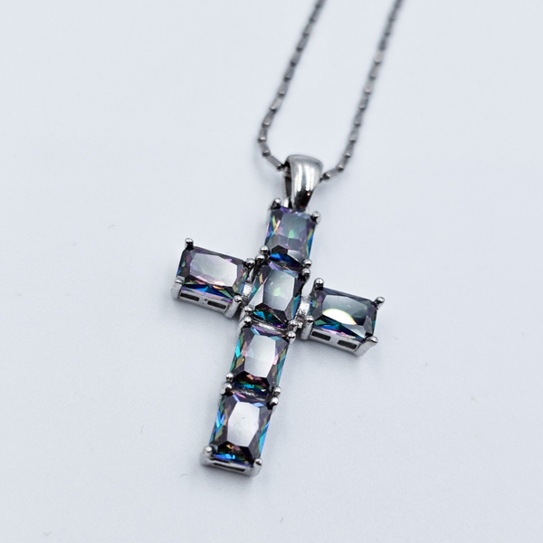 Mystic Topaz Collier S925 Zilver