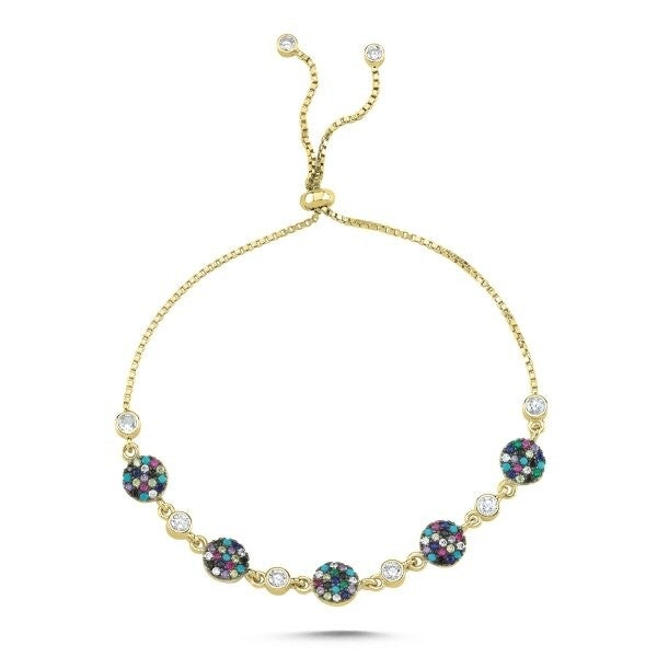 Mix Zirkonia Verstelbare Schuifarmband