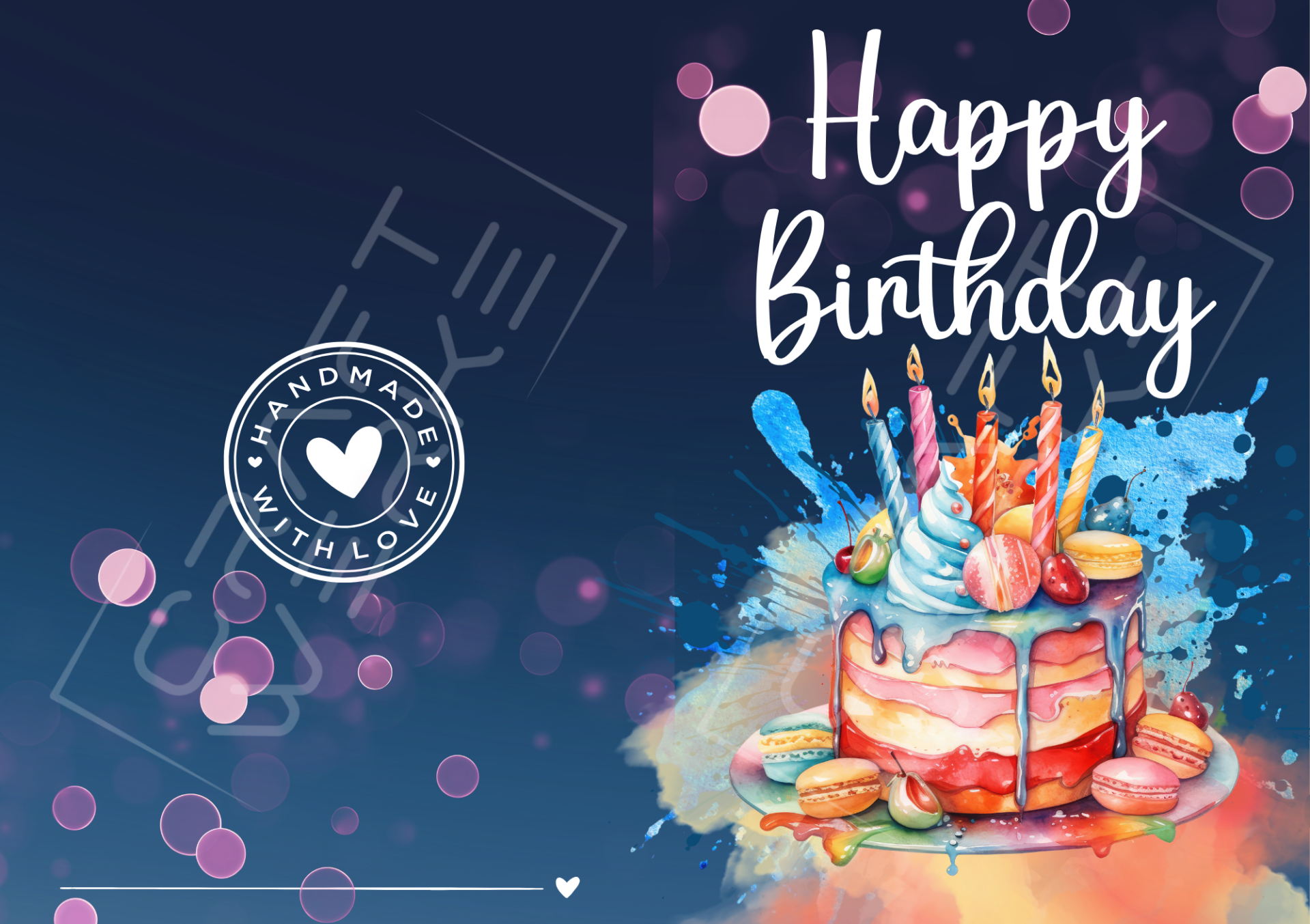 Klappkarte Geburtstag Torte