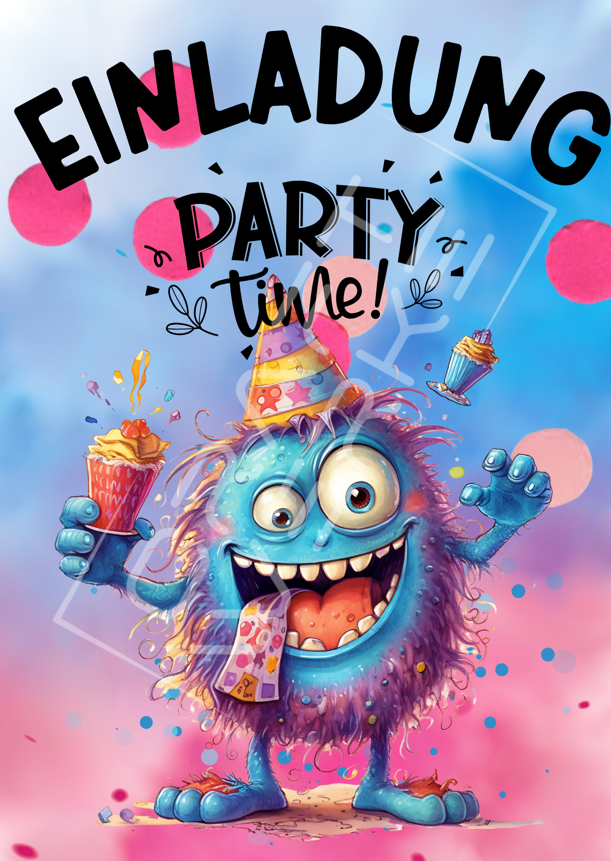 Einladungskarte Monster