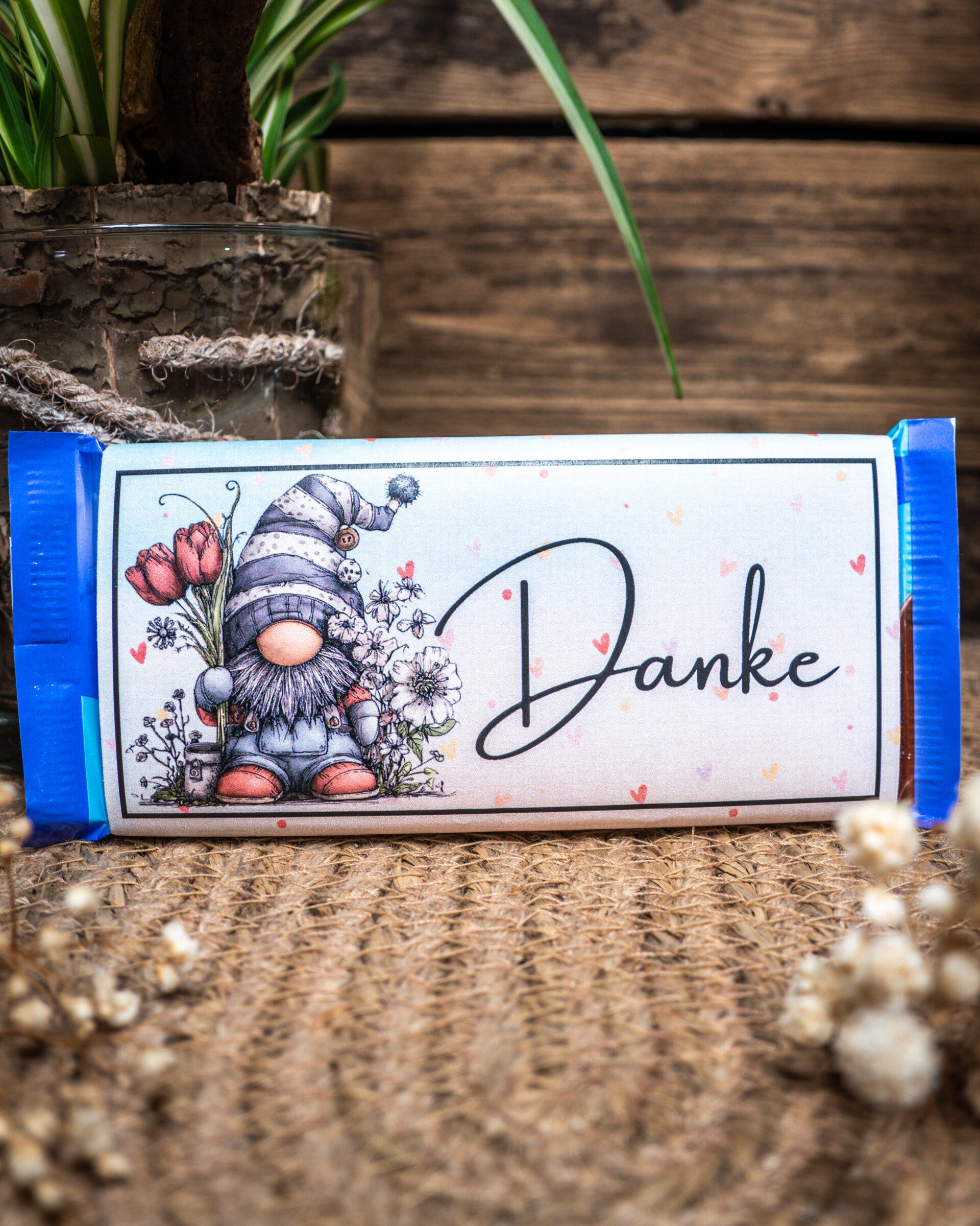 Schokiverpackung Banderole Danke