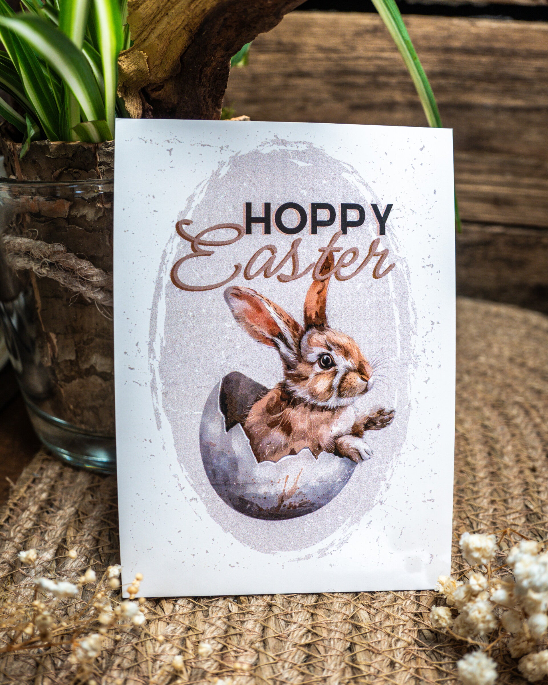 Postkarte Ostern hoppy Easter