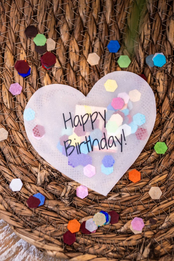 Geldgeschenk Herz "Happy Birthday"