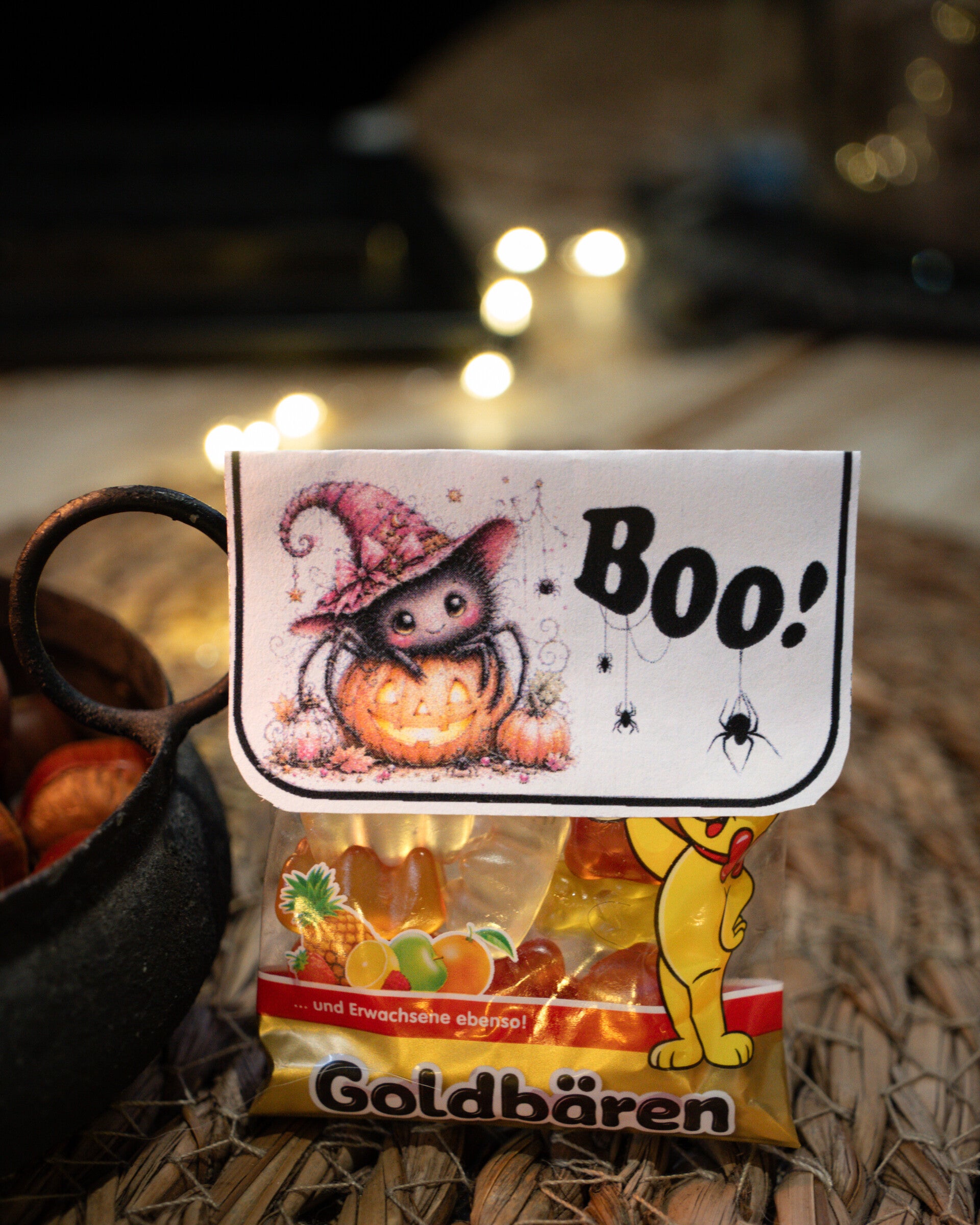 HariBoo – Halloween Mini-Tütenverschluss zum Selberausdrucken (PDF Druckvorlage)