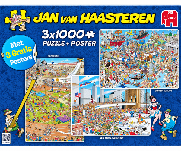 Jan van Haasteren Olympics & New York Marathon & United Europe - 3x1000