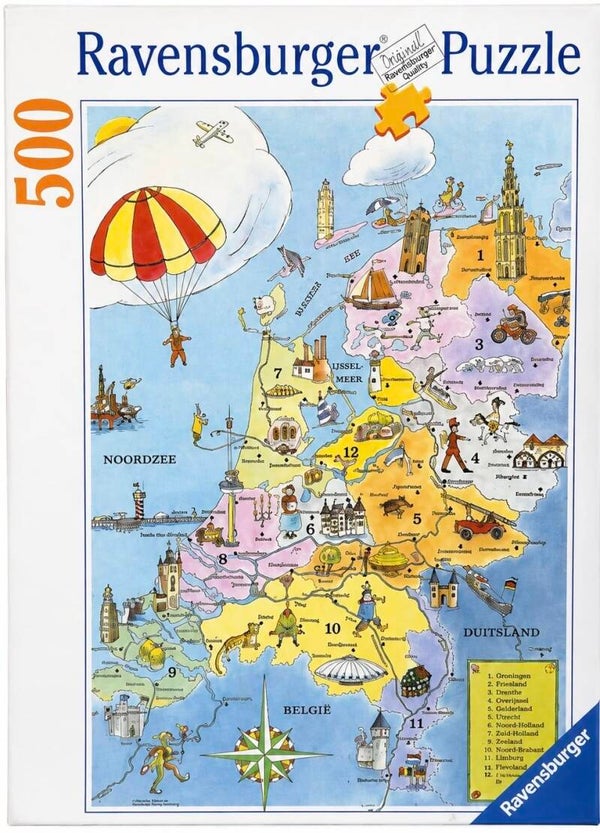 Ravensburger Kaart van Nederland - 500