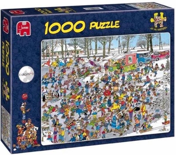 Jan van Haasteren Op glad ijs - 1000