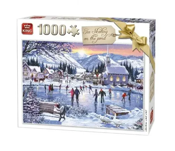King Ice Skating on the Pond - 1000