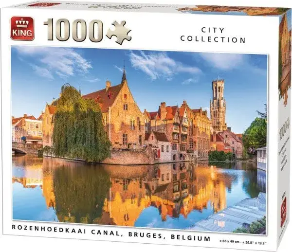 King Rozenhoedkaai canal, Bruges, Belgium - 1000