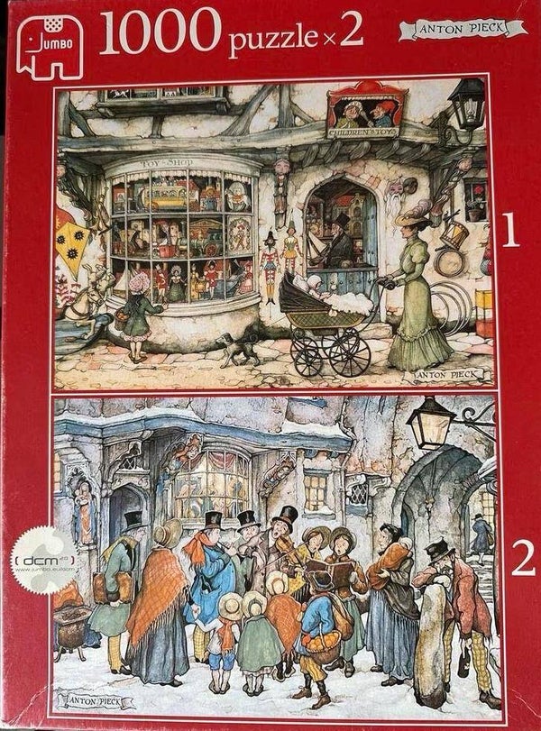 Jumbo Anton Pieck The toy shop & The carol singers - 2 x 1000