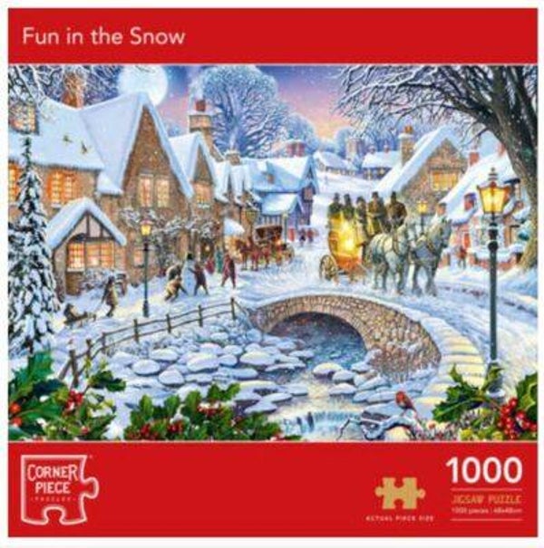 Corner Piece Fun in the Snow - 1000