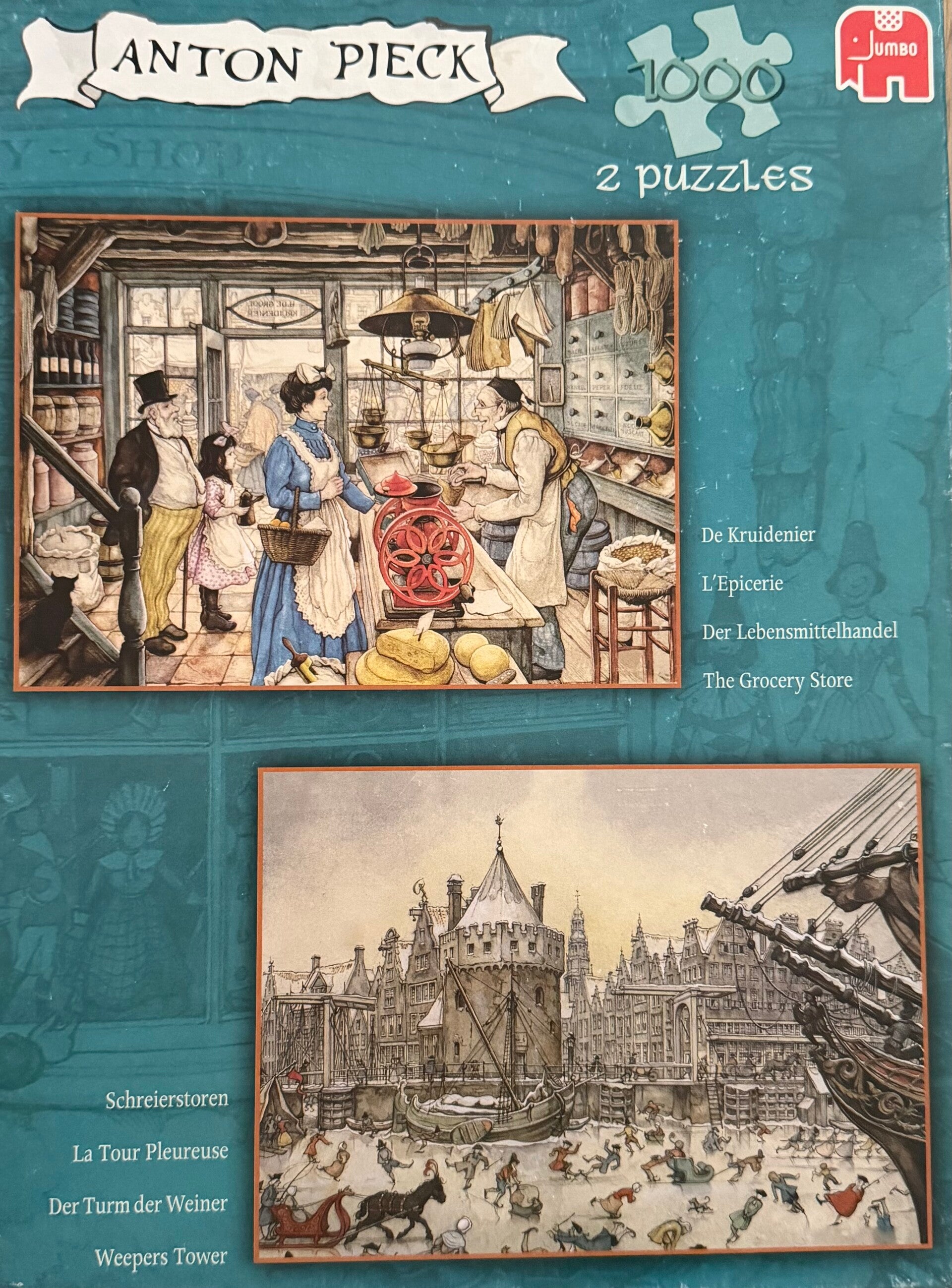 Anton Pieck De Kruidenier & Schreierstoren - 2 x 1000