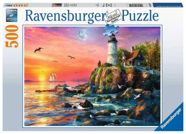 Ravensburger Vuurtoren bij zonsondergang - 500