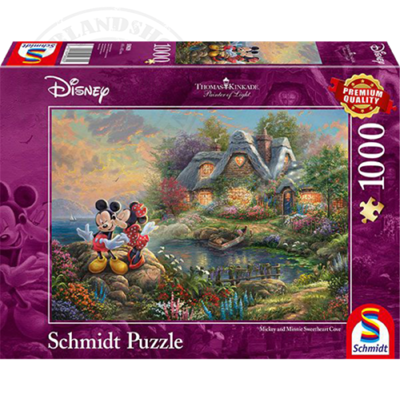 Schmidt Thomas Kinkade Mickey & Minnie Sweetheart Cove - 1000 (NIEUW)