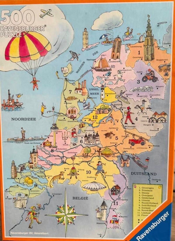 Ravensburger Kaart van Nederland - 500