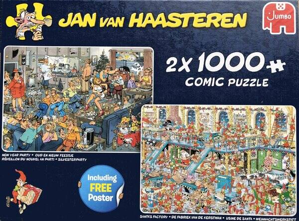 Jan van Haasteren De fabriek van de kerstman x Kerstavond - 2x1000