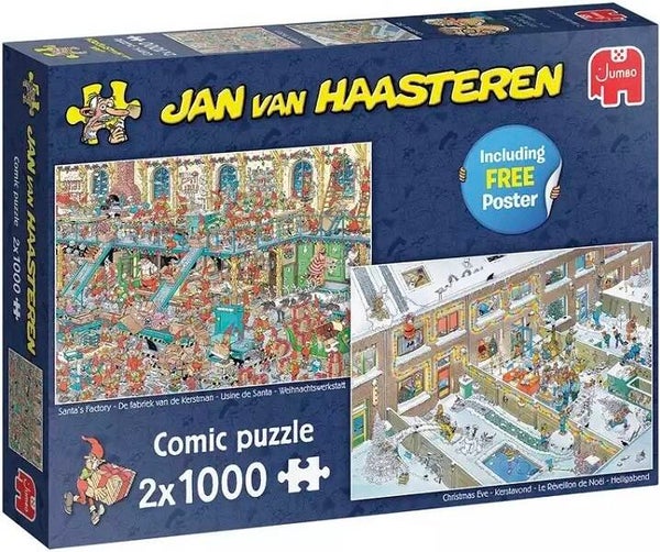 Jan van Haasteren De fabriek van de kerstman x Kerstavond - 2x1000