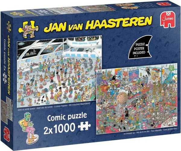 Jan van Haasteren Geef ons de ruimte & Net als in de film - 2x1000
