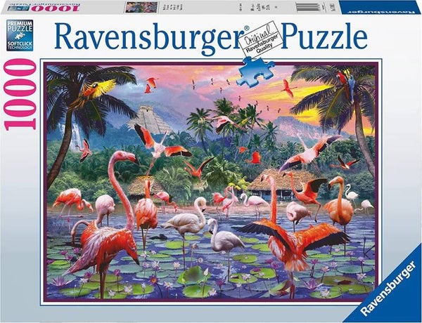 Ravensburger Pink flamingo’s - 1000