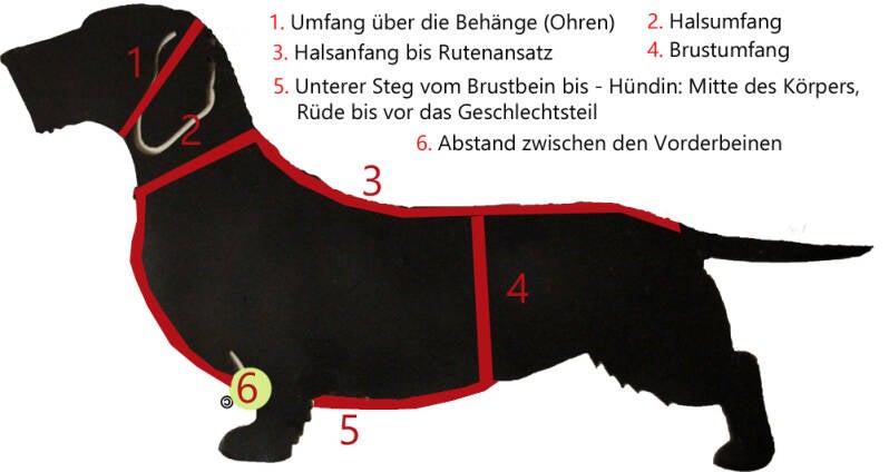 Messanleitung Dackelmantel