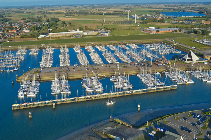 Luchtfoto jachthaven Nieuwpoort