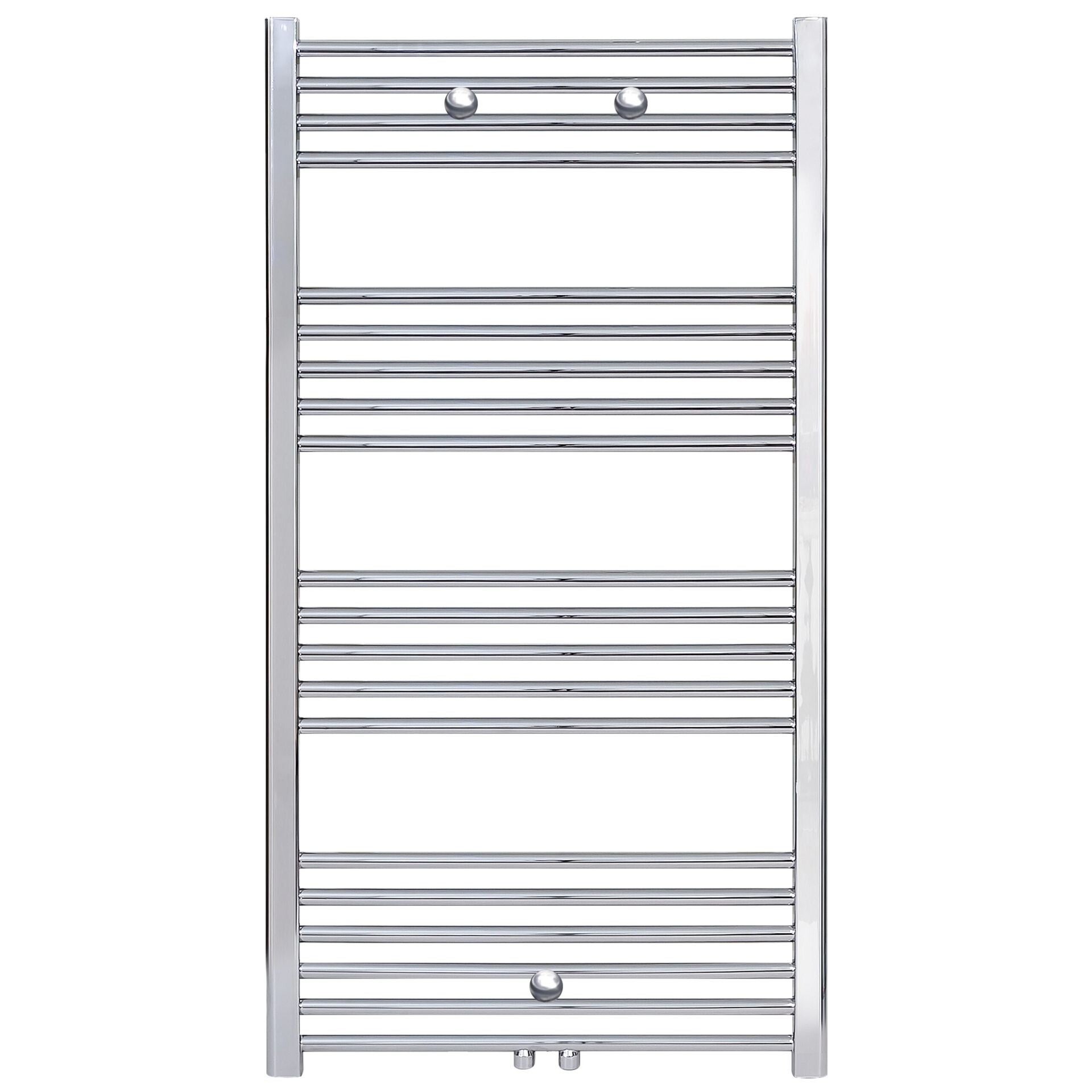 WAN SANITAIR  HANDDOEK RADIATOR. MIDDEN AANSL.1200X600-CHROOM-BELRAD 431W