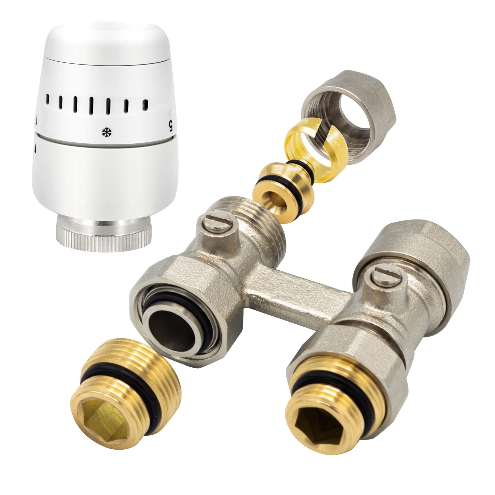 WAN SANITAIR  H-BLOK AANSLUITSET VOOR UITGANG VLOER M30-1/2M-16/2-BELRAD