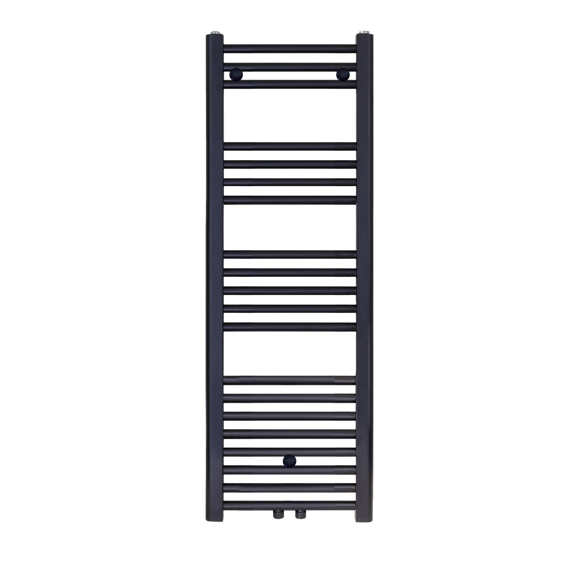 WAN SANITAIR  HANDDOEKDROGER - LINKS-RECHTS/MIDDENAANSLUITING - 458 WATT - 1200X400CM - MAT ZWART