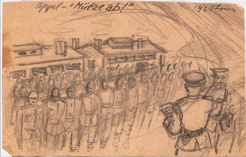 Muurtekening Kamp Amersfoort