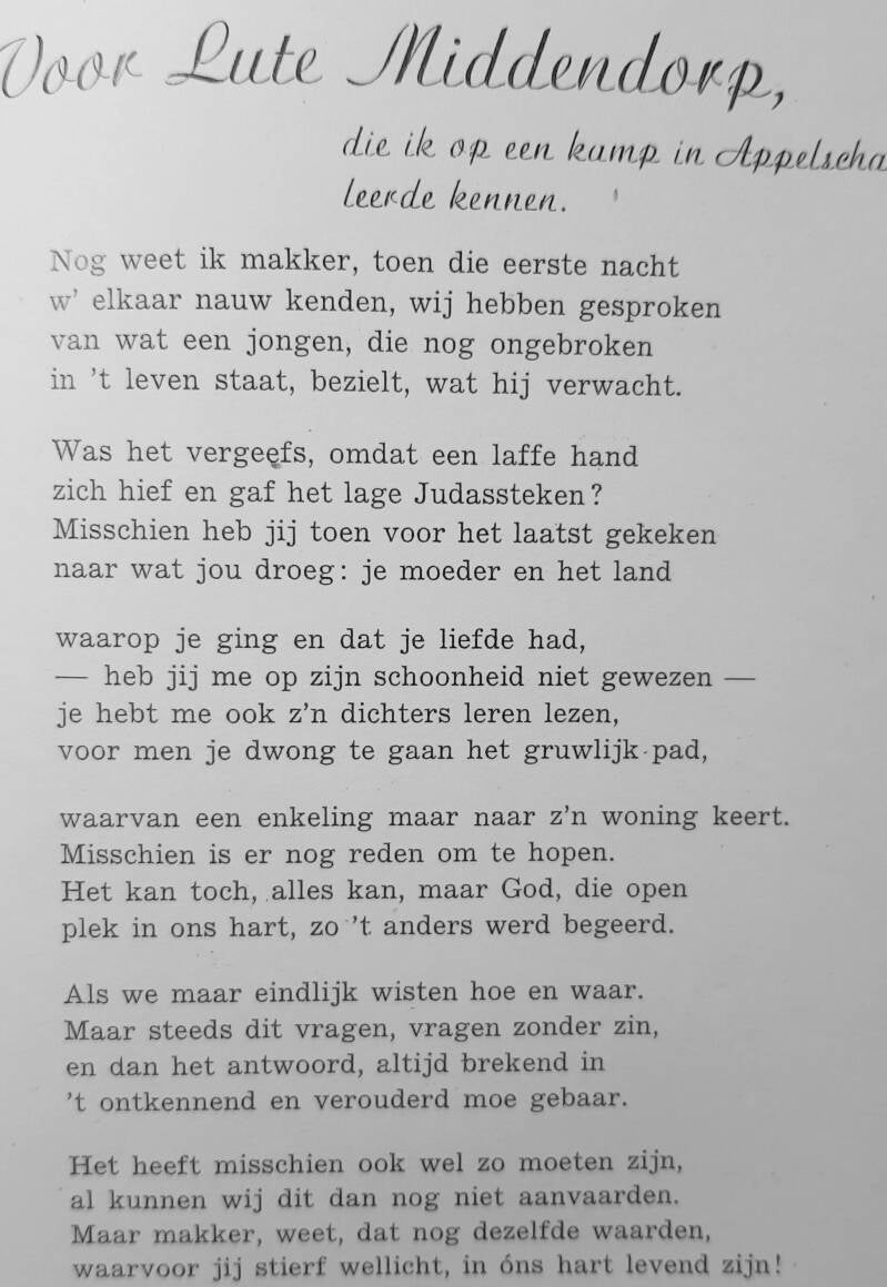 Gedicht in memoriam Jonge kracht
