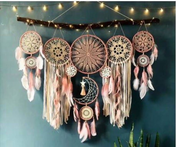 Car Ornaments Dream Catcher Pendant Wind Chime Feather Pendant