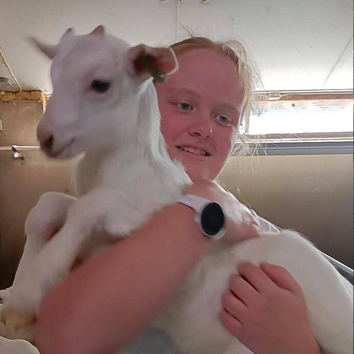 Joëlle tilt bokje lam op paardenoppas Hondenuitlaatservice Huisdierenoppas  dierenservice Joëlle Veenendaal, Rhenen, Achterberg, Overberg, Elst, Ederveen, Renswoude, Ede, Bennekom